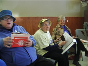 Trefoil Guild ladies together for an event.